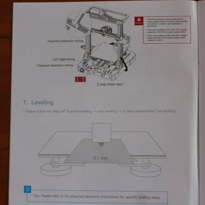 Ender-3 S1 assembly instructions leveling