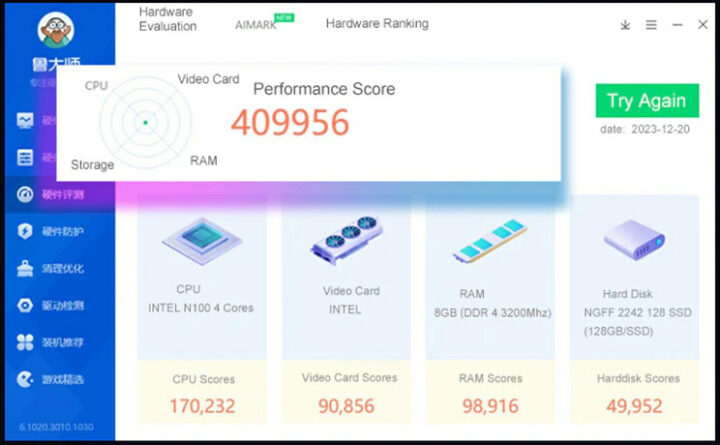 Intel Processor N100 benchmark