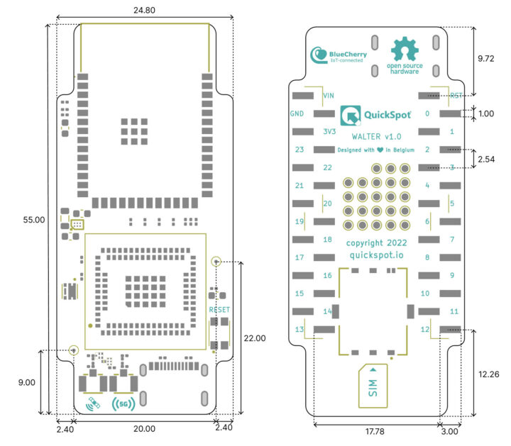 QuickSpot Walter ESP32-S3 board