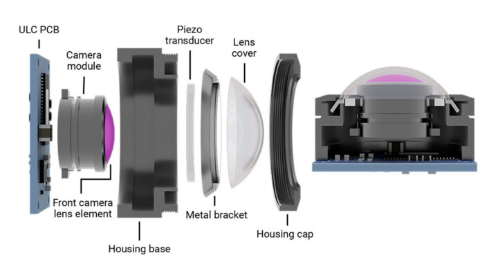 Self-cleaning ULC camera design