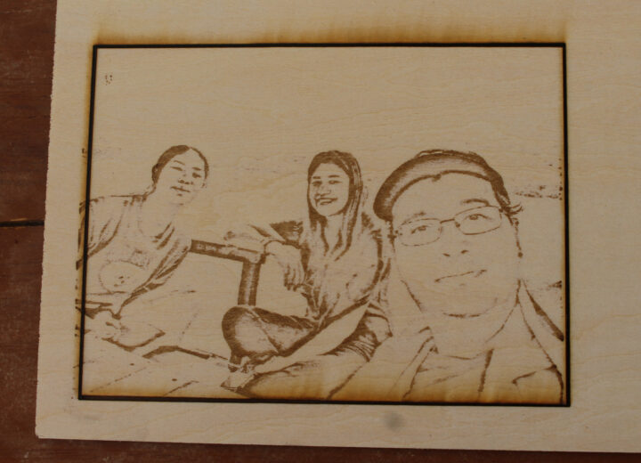 TwoTrees TS2 laser engraving photo sketch laser cutting