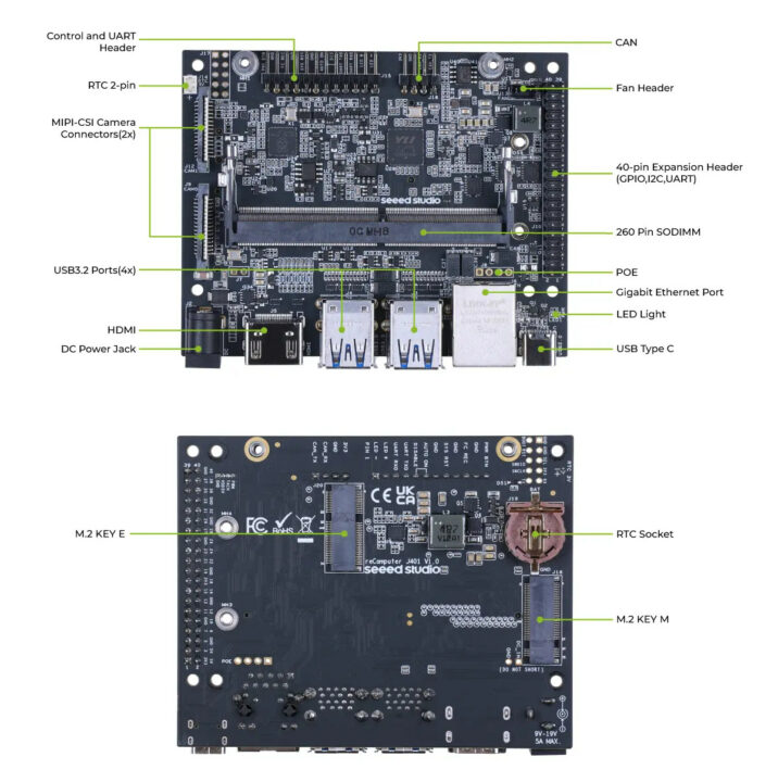 reComputer J401 Jetson Orin NX carrier board