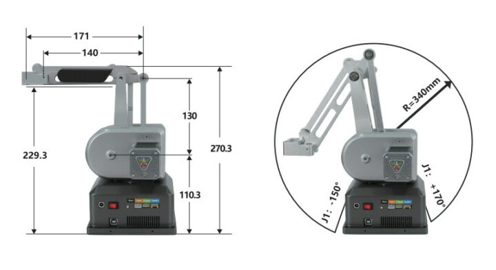 ultraArm P340 dimensions