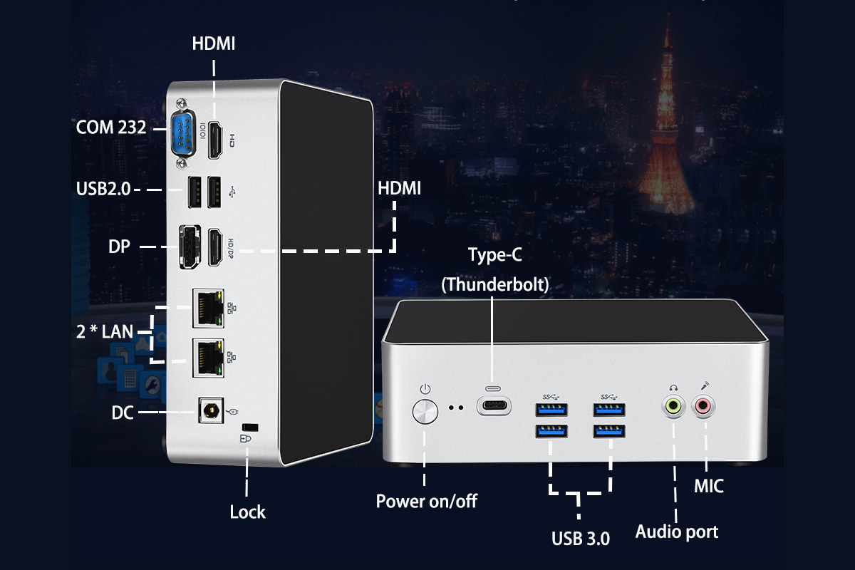 Alder Lake-P Mini PC quad display dual 2.5GbE