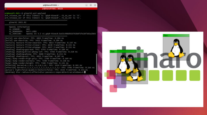 NanoPi R6S glmark2-es2-wayland