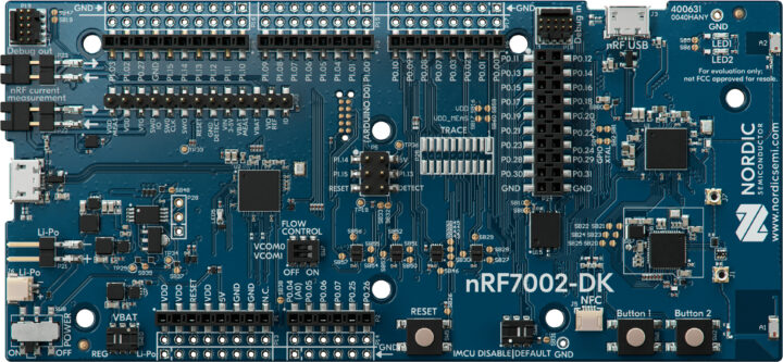 Nordic Semi nRF7002 low power WiFi 6 IoT development board