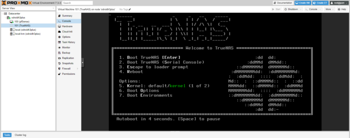 PROMOX TrueNAS VM