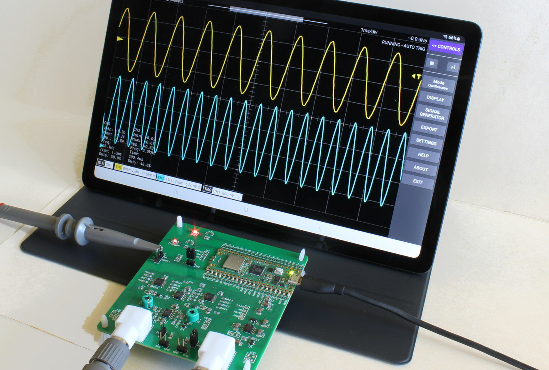 Scoopy Android oscilloscope app
