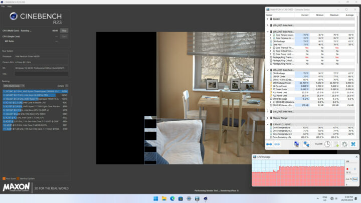 Cinebench R23 CPU temperature