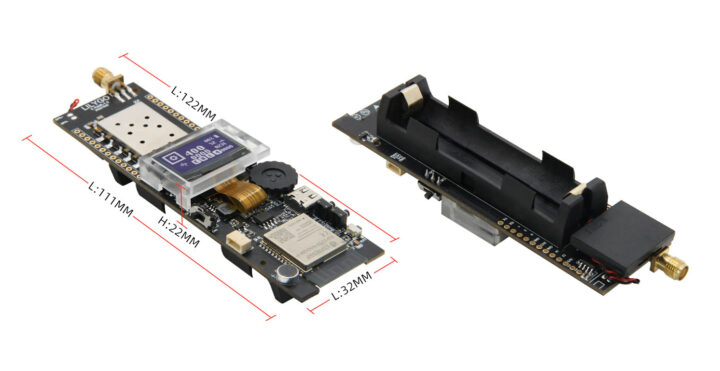 ESP32-S3 with SA868 Walkie-Talkie module, 18650 battery holder