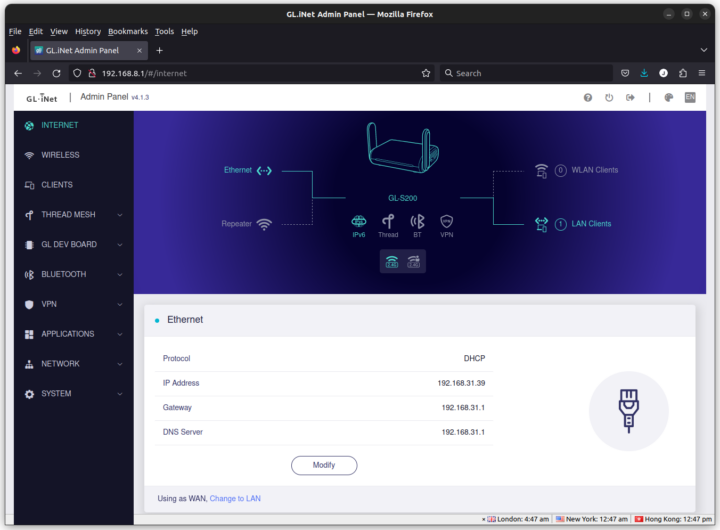 GL-S200 Admin Panel