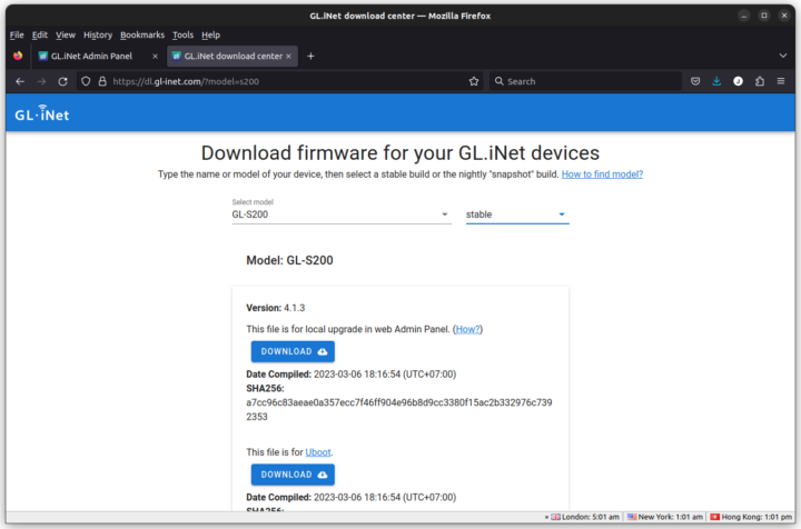 GL-S200 Firmware Download