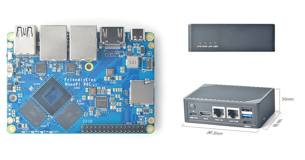 $85+ NanoPi R6C 2.5GbE router and SBC gets M.2 NVMe SSD socket