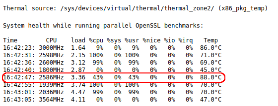 SBC Bench OpenSSL CPU temperature
