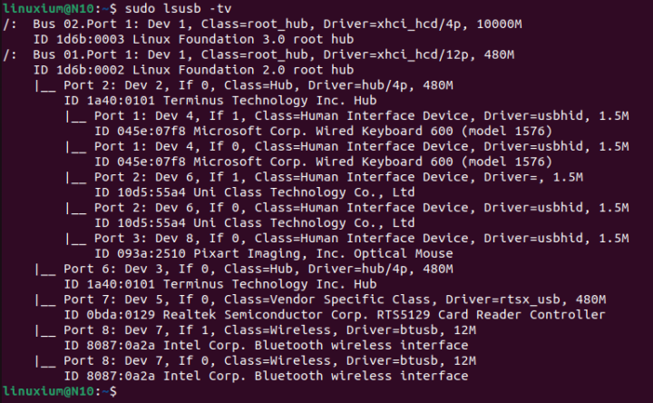 Ubuntu 22.04 Alder Lake-N USB ports