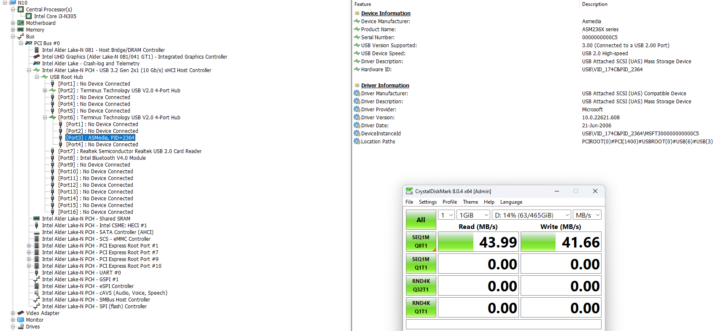 Weibu ADL-N USB-C 480 Mbps Windows 11