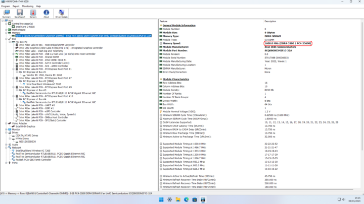 Weibu N10 Windows 11 memory speed