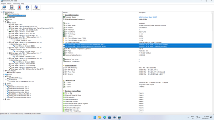 iKOOLCORE R1 Windows 11 PL1 PL2 8 Watts