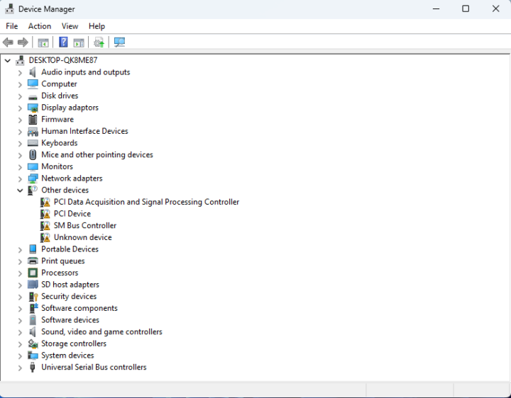 iKOOLCORE R1 Windows 11 missing PCIe SMBus drivers