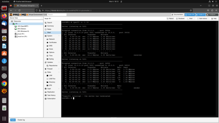 iKOOLCORE R1 iperf3