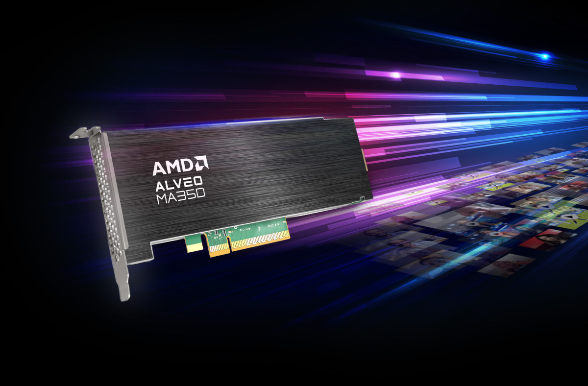 AMD ALVEO MA350 AV1 real-time encoding card