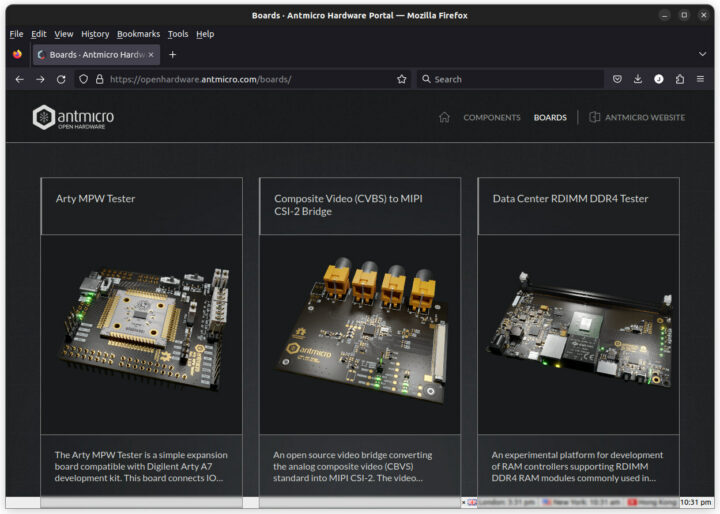 Antmicro Open Hardware Portal