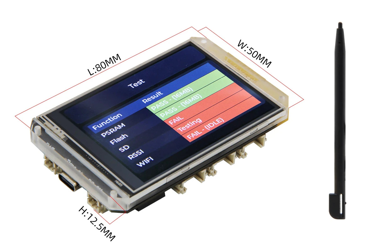 ESP32-S3 HMI board resistive touch panel