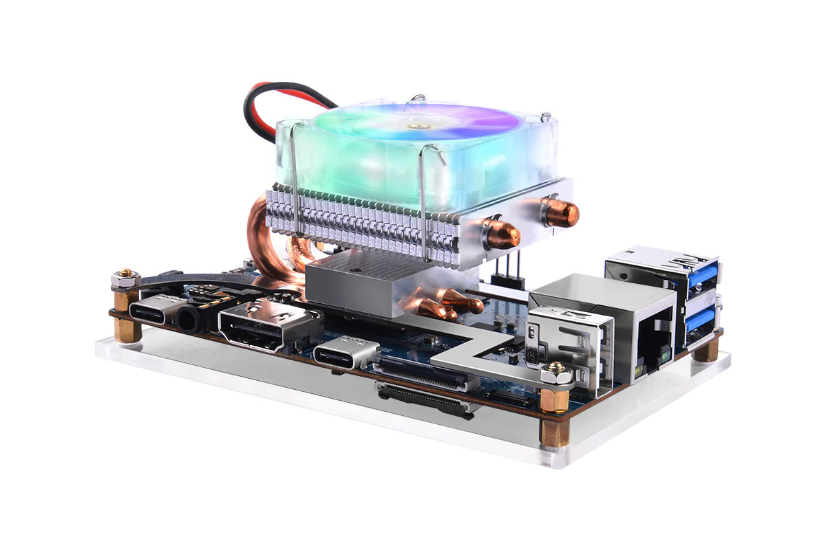 Orange Pi 5 SBC gets its own $20 low-profile ICE Tower cooling fan