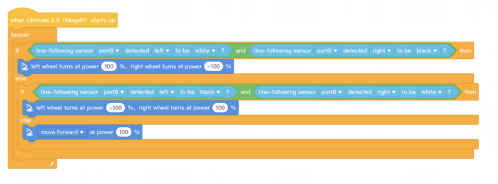 mBlock 5 Code Line Follower