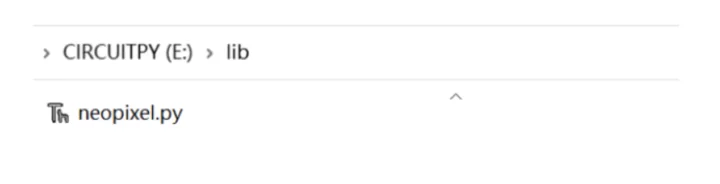 neopixel ibrary circuitpython