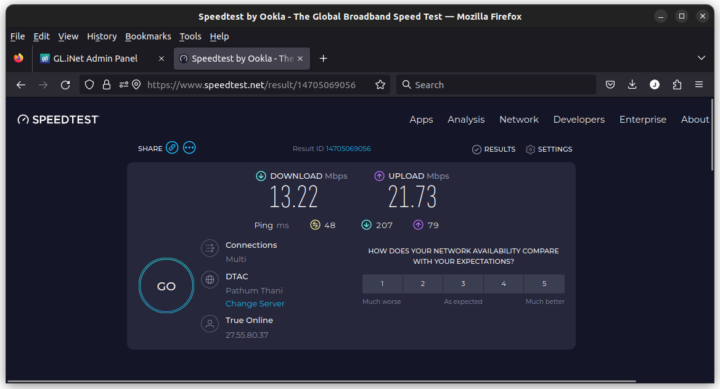 5G speedtest thailand