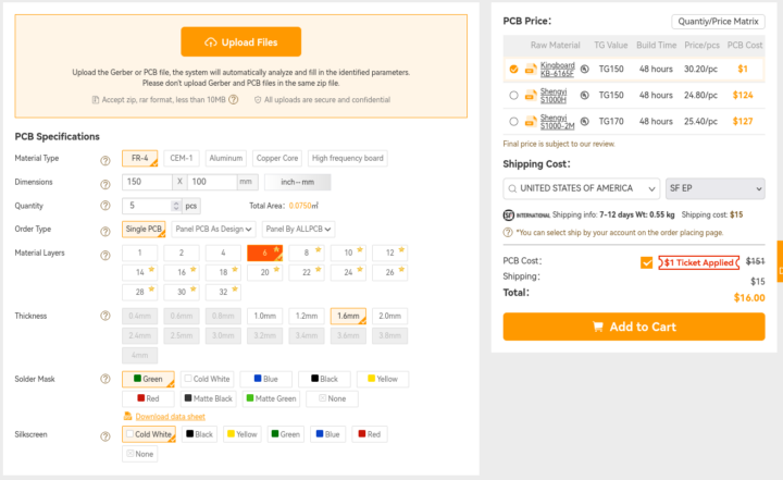 ALLPCB PCB Specifications