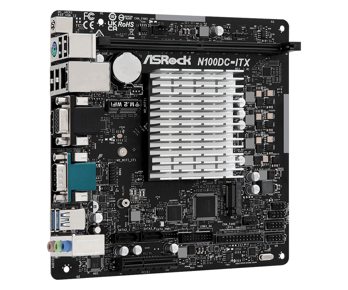 ASRock launches Intel Processor N100 motherboards with 24-pin ATX