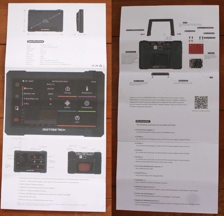 BIGTREETECH Pad7 Quick Start Guide