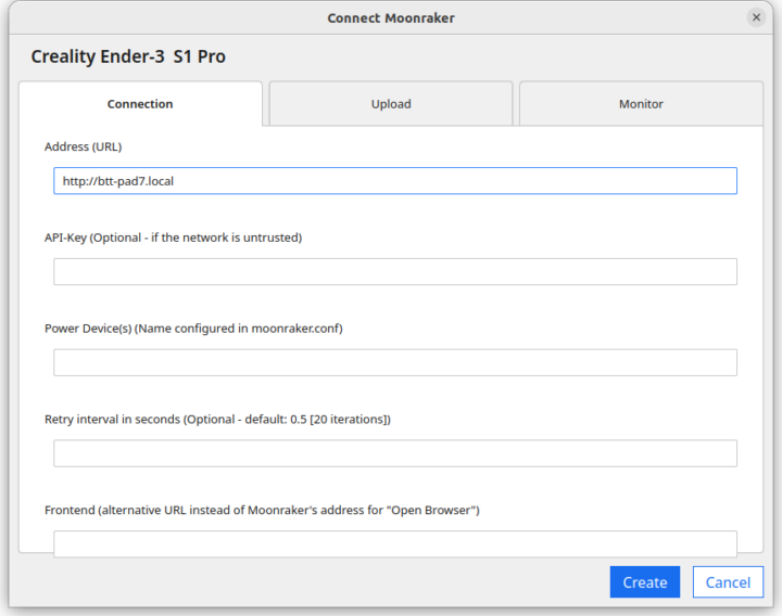 BTT Pad 7 Connect Moonraker