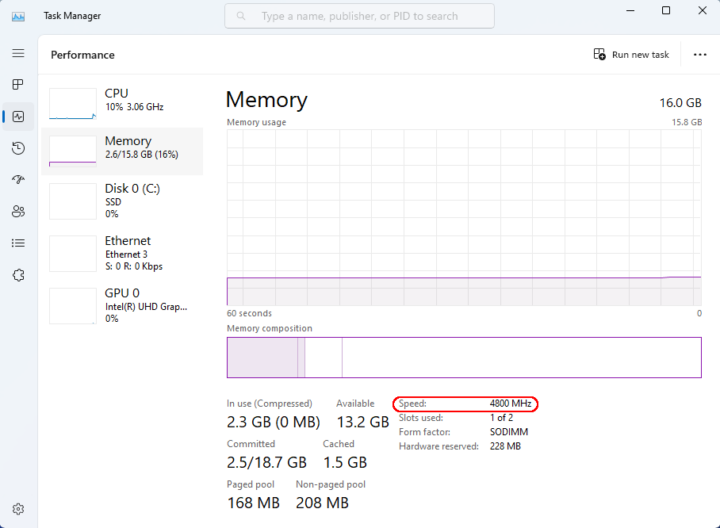 Beelink EQ12 Windows 11 4800MHz memory