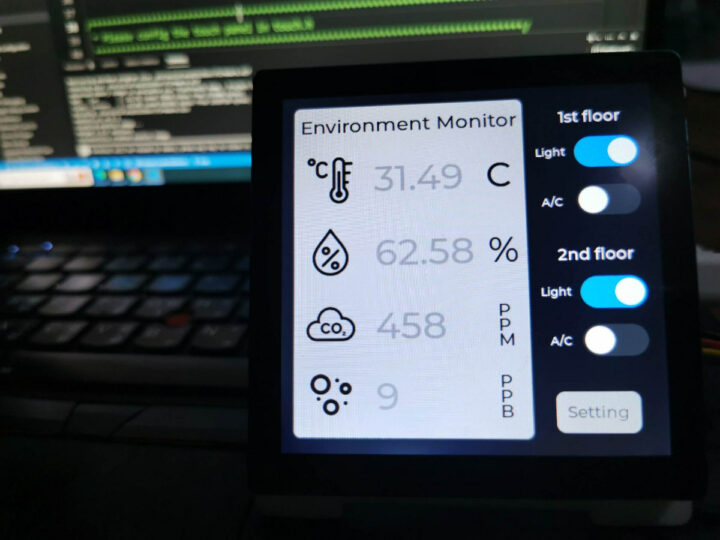 Matouch_ESP32-S3 Environmental Monitor LVGL graphics library