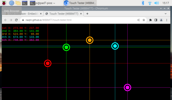 Raspberry Pi Multi Touch screen test