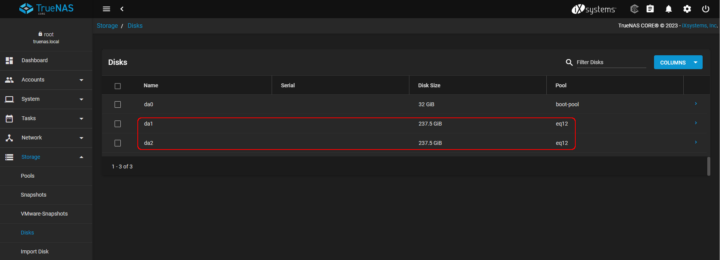 TrueNAS SATA NVMe drives