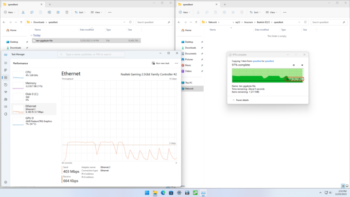 TrueNAS upload speed slows down after a while