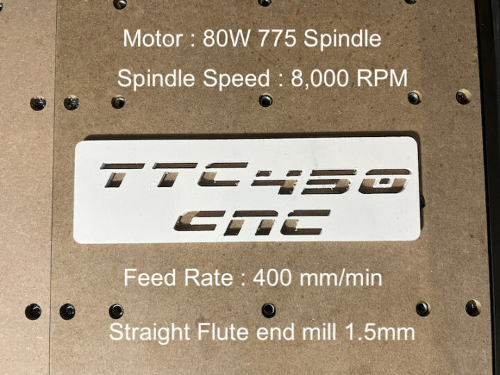 TwoTrees TTC 450 CNC review 80W spindle