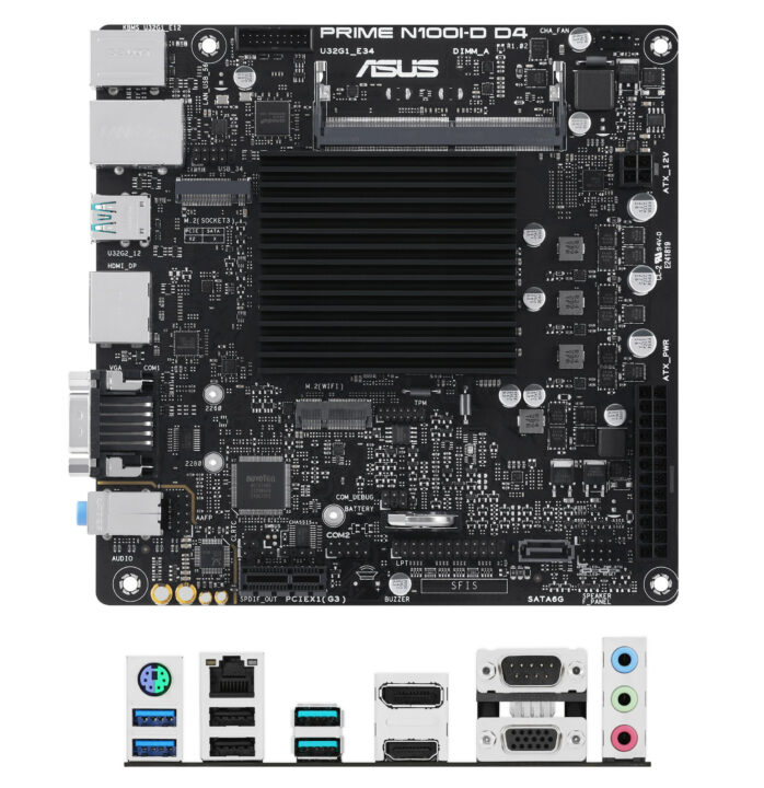 ASUS Pentium N100 mini ITX motherboard