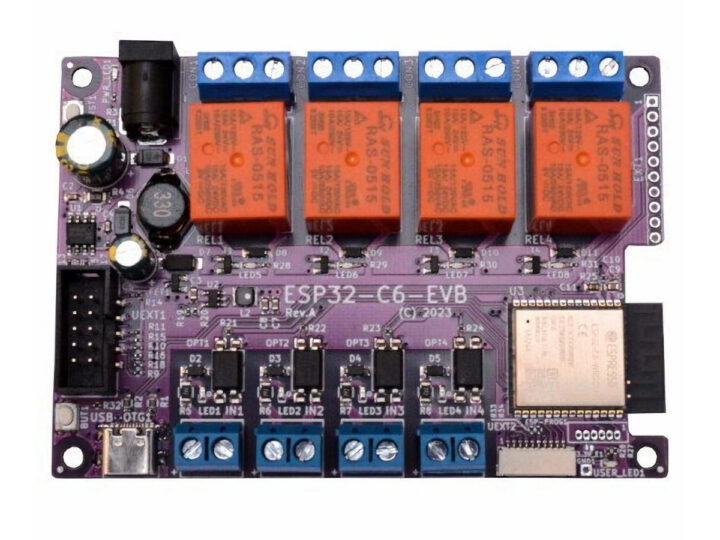 ESP32 C6 board relays isolated inputs