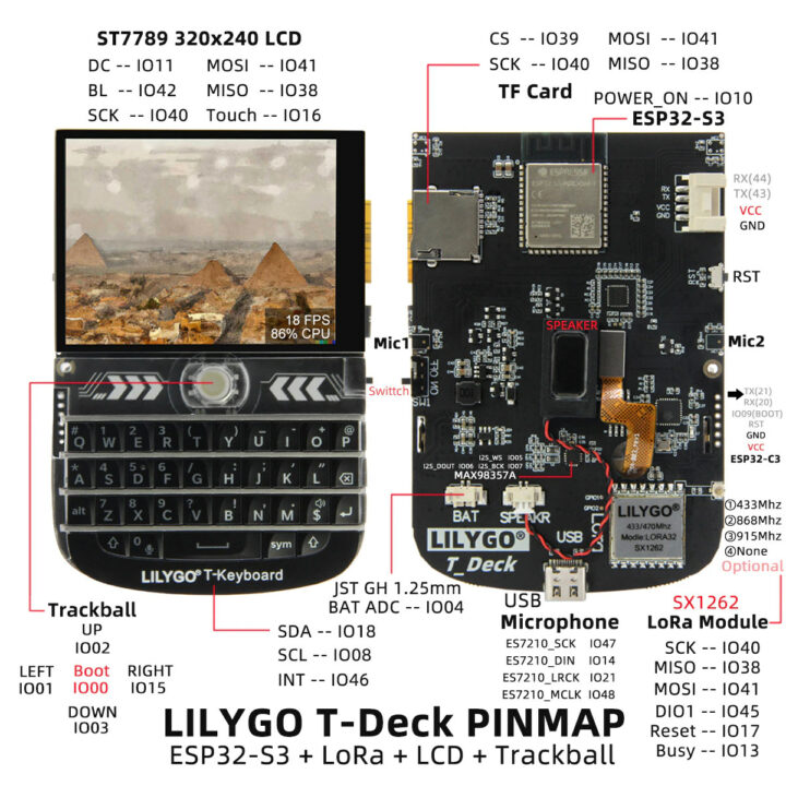 ESP32-S3 board with Keyboard, Display, and LoRa