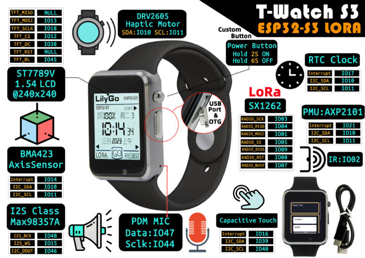 ESP32-S3 LoRa Watch