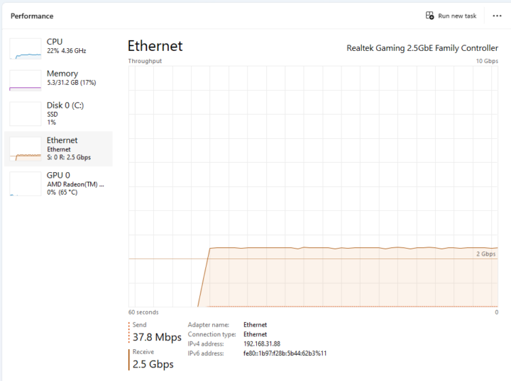 GEEKOM AS 6 Ethernet