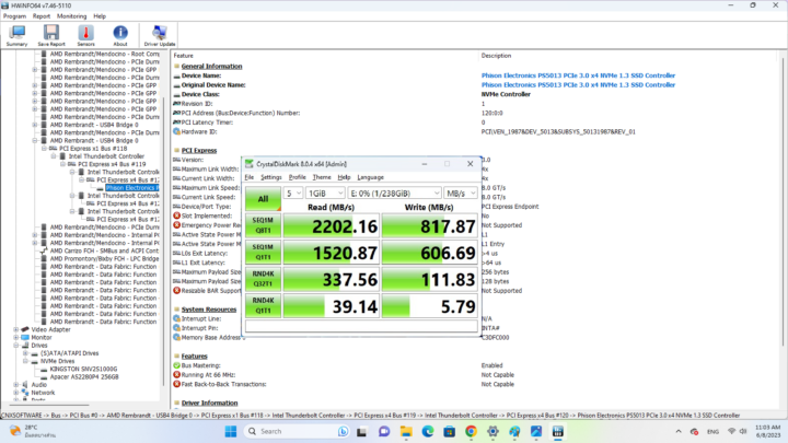 GEEKOM AS 6 USB C Front NVMe SSD