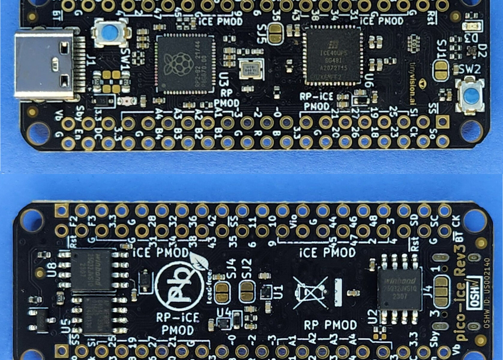 Pico Ice Raspberry Pi RP2040 Lattice FPGA board