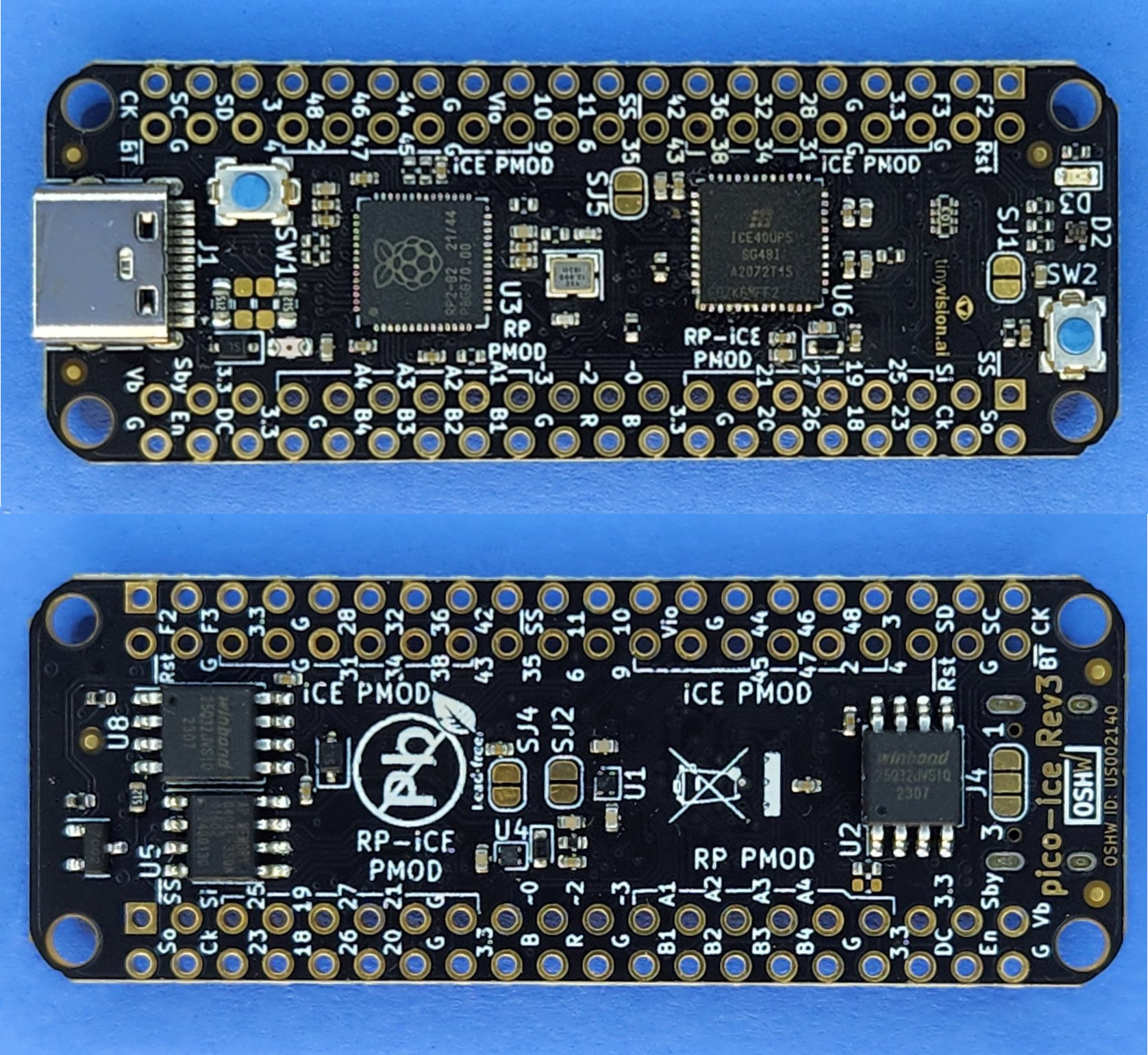 Pico Ice Raspberry Pi RP2040 Lattice FPGA board