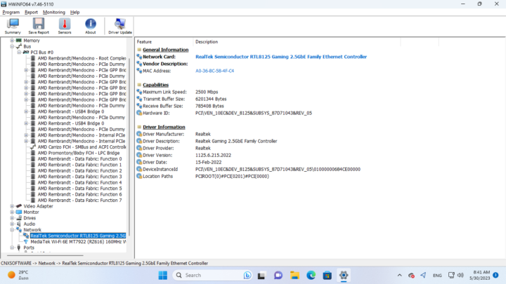 RTL8125 controller Windows 11 Pro